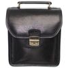 Pochette Hexagona Sacoche bandouli&egrave;re en cuir Ref 33907 Noi Noir