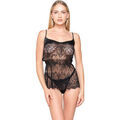 Autres types de lingerie sur Grenoble : Maillots de corps Luna Splendida Top caraco fines bretelles AMELIE Splendida Noir