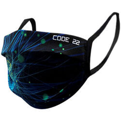 Maillots de corps Code 22 Masque protection mixte C22 bleu Code22 Bleu