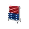 Chariot &agrave; roulettes rastermobil rasterplan 1 pi&egrave;ce(s) chariot roulettes h1230xl1000xp500mm rouge - rasterplan