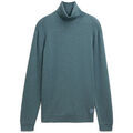 Pull Tom Tailor - Pull col roul&eacute; - bleu jean Bleu