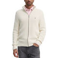 Pull Tommy Hilfiger - Pull zipp&eacute; - &eacute;cru Blanc