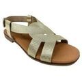 Chaussures Eva Frutos Sandale femme dor&eacute;e 3008 Argent&eacute;