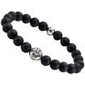 Bracelets Sixtystones Bracelet Boules Noir Onyx Pierres -Large-20cm