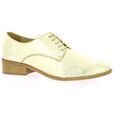 Chaussures plates femme sur Grenoble : Derbies So Send Derby cuir lamin&eacute; Dor&eacute;