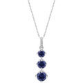 Colliers sur Grenoble : Collier Lotus Collier Silver triple oxydes bleus