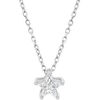 Collier Lotus Collier Silver &eacute;toile Blanc