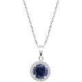 Colliers sur Grenoble : Collier Lotus Collier Silver oxyde bleu