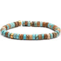 Bracelets Sixtystones Bracelet Perles Heishi Turquoise Bleu -Small-16cm