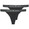 Strings Emporio Armani 2-PACK T-THONG Noir