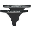Strings Emporio Armani 2-PACK T-THONG Noir Grenoble