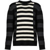 Pull Les Hommes LLK113-654U | Wool Stripes Round Neck Jumper