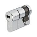 Serrurerie & Quincaillerie sur Annecy : ABUS FRANCE Cylindre de s&ucirc;ret&eacute; d66 d&eacute;brayable et anti-casse nickel&eacute; vari&eacute; simple 10 x 30 mm 1 pi&egrave;ce(s) demi-cylindre d66 10 x 30 mm vari&eacute; 5 cl&eacute;s nickel&eacute; - abus fr