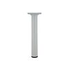 Pied de meuble rond acier blanc 30 mm 1 pi&egrave;ce(s) pied d30 m10 acier blanc h200 rond acier 200 mm - interges.com
