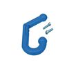 Pat&egrave;re parkid� 1 sachet(s) de 1 unit&eacute;(s) pat&egrave;re double parkid� + 2 vis chc - bleu - wattelez