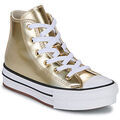 Chaussures enfants sur Grenoble : Baskets montantes enfant Converse CHUCK TAYLOR ALL STAR EVA LIFT PLATFORM METALLIC Dor&eacute;