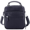 Saccoches / Etuis sur Grenoble : Pochette Hexagona Sacoche bandouli&egrave;re cuir ref_33912 Marine 27*23*8 Bleu