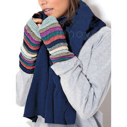 Pull Admas Echarpe douce bleu
