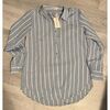 Chemise Easy Clothes Vetement Chemisier Kelly &agrave; lignes Bleu