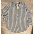Chemises sur Grenoble : Chemise Easy Clothes Vetement Chemisier Kelly &agrave; lignes Bleu