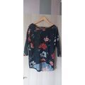 Pull Only Pull marine &agrave; fleur Marine