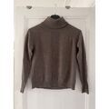 Pull Just Cashmere Pull col roul&eacute; en cachemire Marron Grenoble