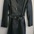 Veste Arturo Trench en cuir noir femme Grenoble