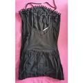 Robe Monoprix Jolie robe d'&eacute;t&eacute; noire longue avec pompons en bas Noir