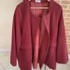 Manteau Mode &agrave; toi Manteau 3/4 en laine et acrilyque Bordeaux