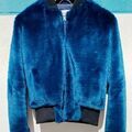 Vestes sur Grenoble : Veste Belair Veste fausse fourrure bleue p&eacute;trole (1) Bleu