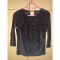 T-shirt Maison 123 T-shirt Maison 123 velour d&eacute;vor&eacute; Noir