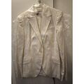 Vestes sur Grenoble : Veste Zara Veste Zara blanche &agrave; rayures discr&egrave;tes Blanc