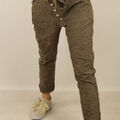 Pantalons sur Grenoble : Pantalon Capucine Pantalon Boyfriend aspect velour neuf &eacute;tiquette Marron