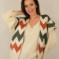 Gilet Capucine Gilet cardigan sans manche zig zag neuf &eacute;tiquette Beige Grenoble