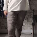 Pantalons sur Grenoble : Pantalon Capucine Pantalon boyfriend 4 poches aspect froiss&eacute; neuf &eacute;tiquette Marron