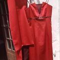 Robe Pronuptia Robe du soir satin doubl&eacute; Rouge