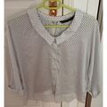 Chemise Zara Chemisier &agrave; pois noirs Blanc Grenoble