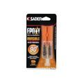 Mastics & adhésifs sur Annecy : BOSTIK Colle sader� / invisible liquide epoxy manuelle colle &eacute;poxy invisible c&eacute;ramique et porcelaine, verre de 1 minute &agrave; 1 minute 30 1 seringue(s) de 25 mil