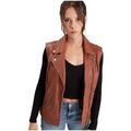 Gilet Daytona Blouson en cuir sans manche femme Ref 58231 Cognac