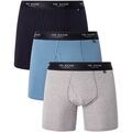 Cale&ccedil;ons Ted Baker Lot de 3 boxers en coton extensible Bleu