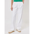 Pantalons sur Grenoble : Pantalon La Fiancee Du Mekong Pantalon droit coton &eacute;pais uni LINE Blanc