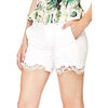 Pantalon Guess Short Lycia bord dentelle Blanc W82D38