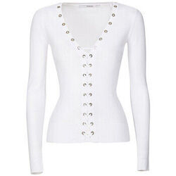 Pull Guess Pull Femme Alice Application Clous Blanc