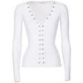 Pull Guess Pull Femme Alice Application Clous Blanc