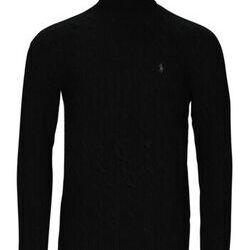 Pull Polo Ralph Lauren PULL COL ROUL&eacute; EN MAILLE TORSADEE Noir