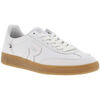 Baskets Rieker Tennis en cuir &agrave; semelle plate avec lacets plats Blanc