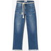 Jeans Le Temps des Cerises Jeans pricilia taille haute 7/8&egrave;me destroy bleu Bleu