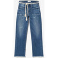 Jeans Le Temps des Cerises Jeans pricilia taille haute 7/8&egrave;me destroy bleu Bleu