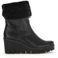 Bottines Gabor Bottines en plain leather &agrave; talon compens&eacute; Noir