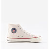 Baskets montantes Victoria BOTTINE TRIBU TOILE LOGO R&Eacute;TRO SEMELLE BRILLANTE 1057101 Blanc